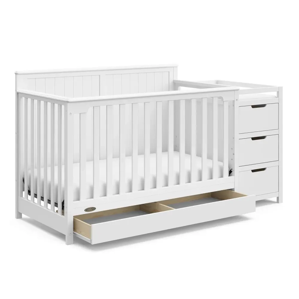 Graco Hadley – 5-in-1 Convertible Crib with Changing Table and Drawer