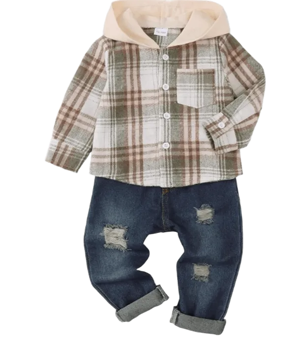 Renotemy Baby Boy Clothes – Casual Outfit with Sweatshirt and Denim Pants